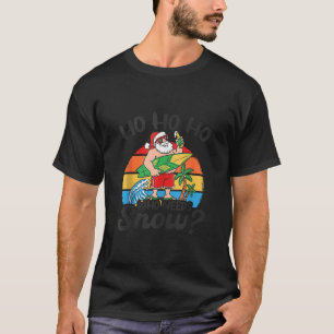 T-shirt Noël En Juillet Funny Père Noël Surf Summer Beach