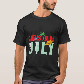 T-shirt Noël en juillet Joyeux Noël Eté Drôle San