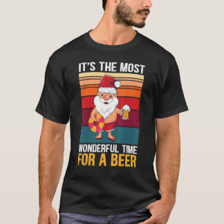 T-shirt Noël En Juillet Le Père Noël Profite De L'Arme D'É