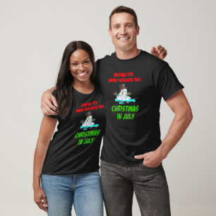 T-shirt Noël En Juillet Melting Snowman