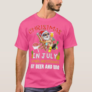 T-shirt Noël En Juillet Pas De Lait Et Cookies Juste Bière