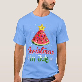 T-shirt Noël en juillet Pastèque Noël Arbre Summe