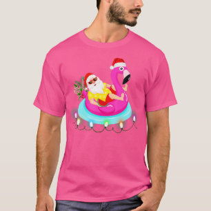 T-shirt Noël En Juillet Père Noël Hawaii Lunettes de solei