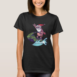 T-shirt Noël en juillet Père Noël Hawaiian Jet Ski Summer