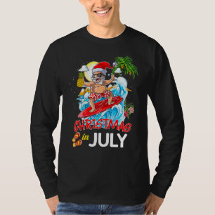 T-shirt Noël En Juillet Père Noël Summer Beach Vacances Re