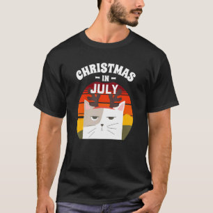 T-shirt Noël en juillet pour femmes hommes enfants renne c