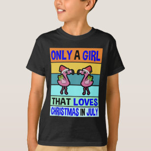 T-shirt Noël en juillet pour femmes Noël enfants filles