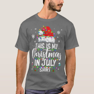T-shirt Noël En Juillet Santa Hat Summer Beach Vacances