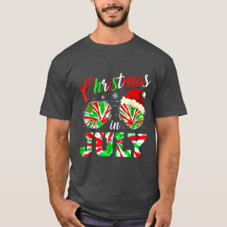 T-shirt Noël En Juillet Santa Hat Tie Dye Lunettes de sole