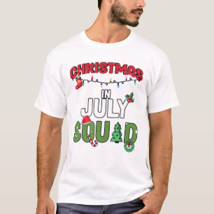 T-shirt Noël En Juillet Squad Anniversaire Squad Fête de N