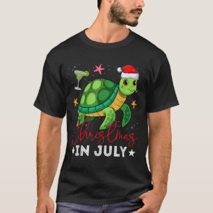 T-shirt Noël En Juillet Turque Lumières Noël Chapeau Sum