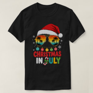 T-shirt Noël en juillet Vacances d'été tropicales