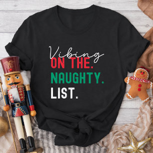 T-shirt Noël Famille Correspondante Drôle Liste Vilains Gé