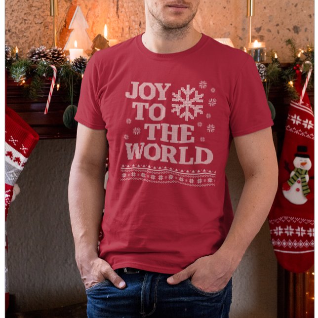 T-shirt Noël festif de la joie dans le monde (Créateur téléchargé)