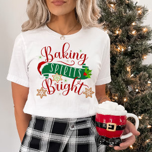 T-shirt Noël Fête de pâtisserie Spirits brillant