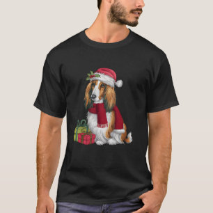 T-shirt Noël Fête Noël Chapeau Afghanistan Hound Chien Noë