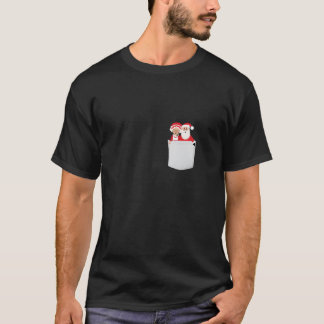 T-shirt Noël Fêtes M. et Mme Santa Claus dans un paon