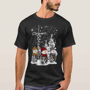 T-shirt Noël Foi Hope Aimer Snowman Croix chrétienne