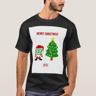 T-shirt Noël FrankenCheese Hommes Noir Basic T Chemise