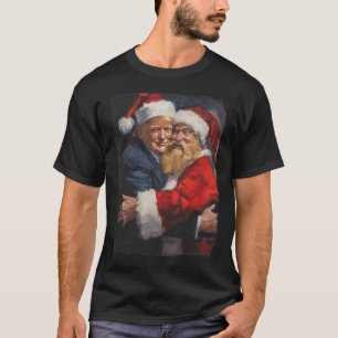 T-shirt Noël Funky Trump Santa Claus Retro Vintage Xm