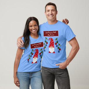 T-shirt Noël Gnome mignon pendre avec ma Gnomie