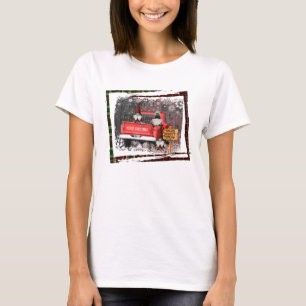 T-shirt Noël Gnome Sweet Gnome Camion Rouge Plaid Rustique