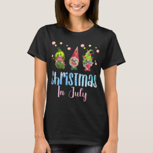 T-shirt Noël Gnomes drôle en juillet pastèque Noël
