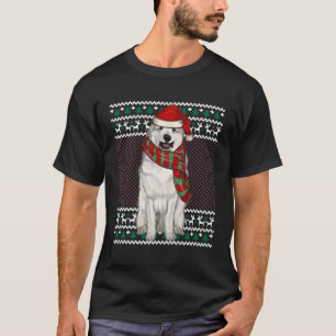 T-shirt Noël Grand Chien Pyréné Santa Hat Vilain Pour Noël