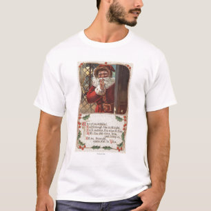T-shirt Noël GreetingSanta avec la main sur la barbe