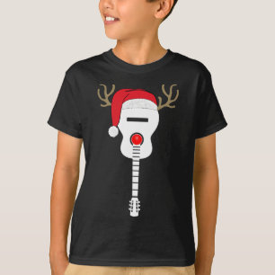 T-shirt Noël Guitare santa chapeau rennes