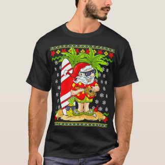 T-shirt Noël Hawaïen En Juillet Mele Kalikimaka Père Noël 