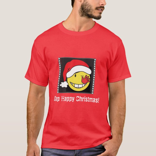 T-shirt Noël heureux de claque ! (Devant)