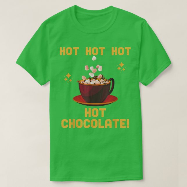 T-shirt Noël Hiver Chocolat chaud Chocolat chaud Hommes Fe (Design devant)
