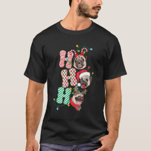 T-shirt Noël Ho Ho Ho Chien Carlin Pour Chien Noël