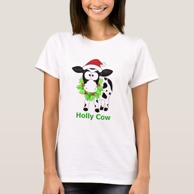 T-shirt Noël Holly Cow (Devant)