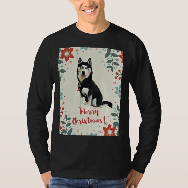 T-shirt Noël Husky (Devant)
