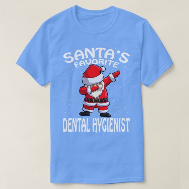 T-shirt Noël hygiéniste dentaire favori de Santas (Design devant)