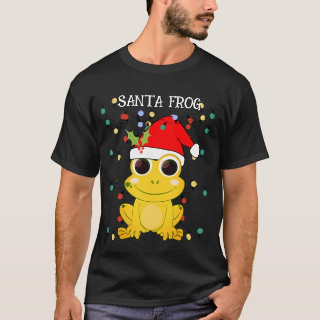 T-shirt Noël Jaune PÈRE NOËL FROG Unisex (Devant)