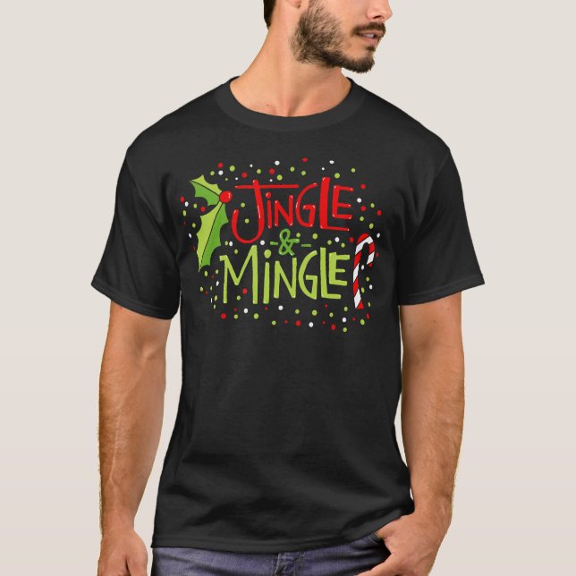 T-shirt Noël Jingle Et Mingle (Devant)