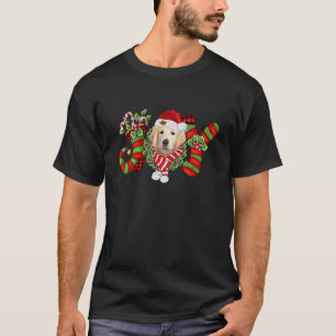 T-shirt Noël Joy Nwarf Stocking Golden Retriever