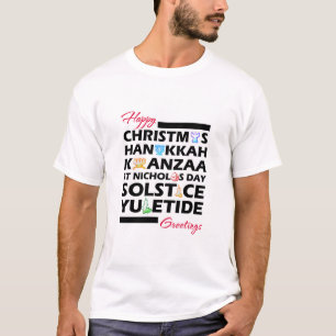T-shirt Noël Kwanzaa Hanoukka Solstice Yuletide