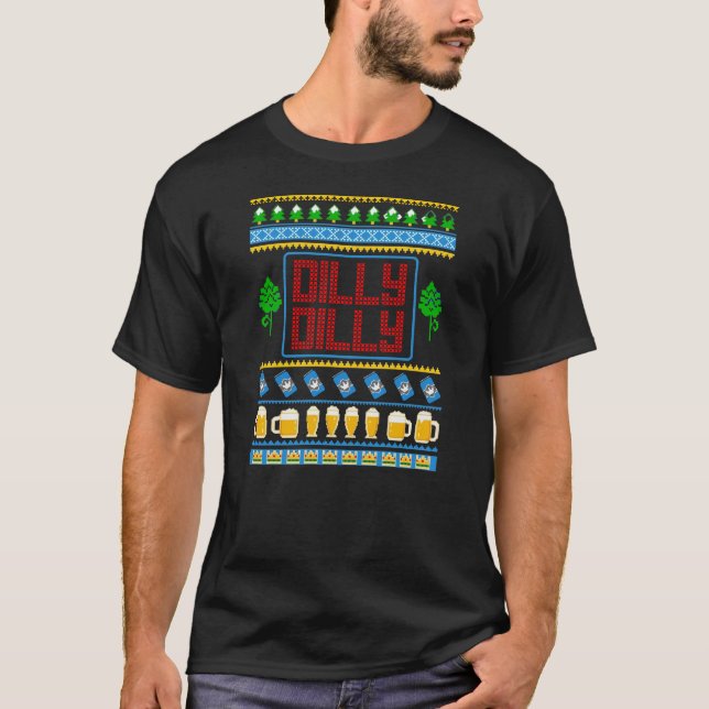T-shirt Noël laid de bière de Dilly Dilly (Devant)