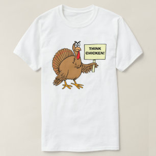 T-shirt Noël le plus drôle Turquie plaisanter Pensez poule