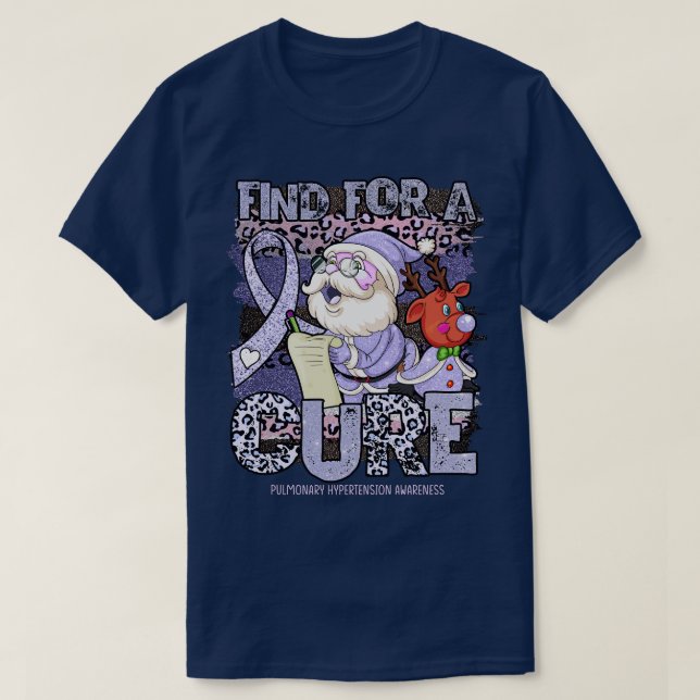 T-shirt noël léopard de sensibilisation à l'hypertension p (Design devant)