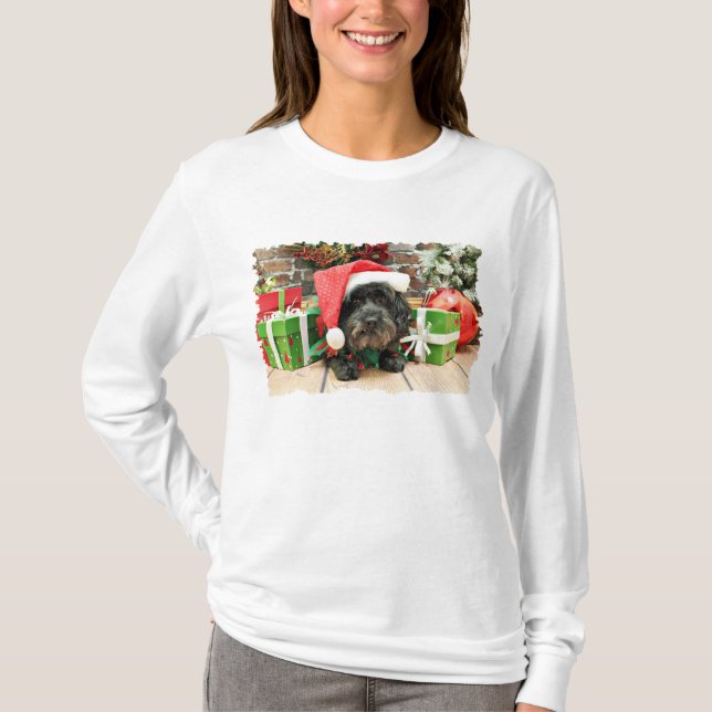 T-shirt Noël - Lhasa Apso - lutin (Devant)