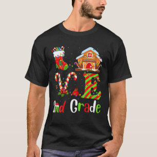 T-shirt Noël Lumières Amour Enseignant 2E Année Noël