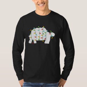 T-shirt Noël Lumières Tortue Zoo Amoureux des animaux Noël