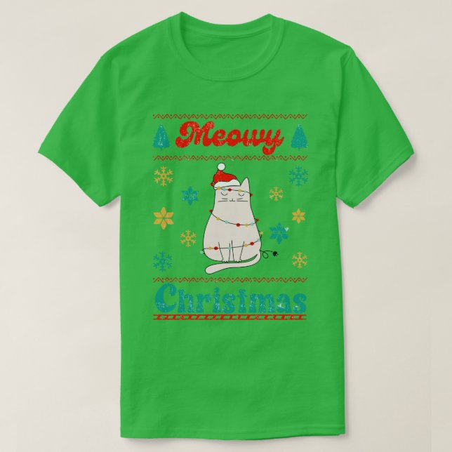 T-shirt Noël Meowy (Design devant)
