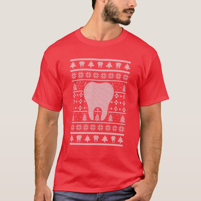 T-shirt Noël mignon Tooh Dentiste Mode de vie Dentaire Ass (Devant)