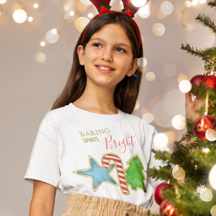 T-shirt Noël mignonne Whimsical Baking Spirits brillant
